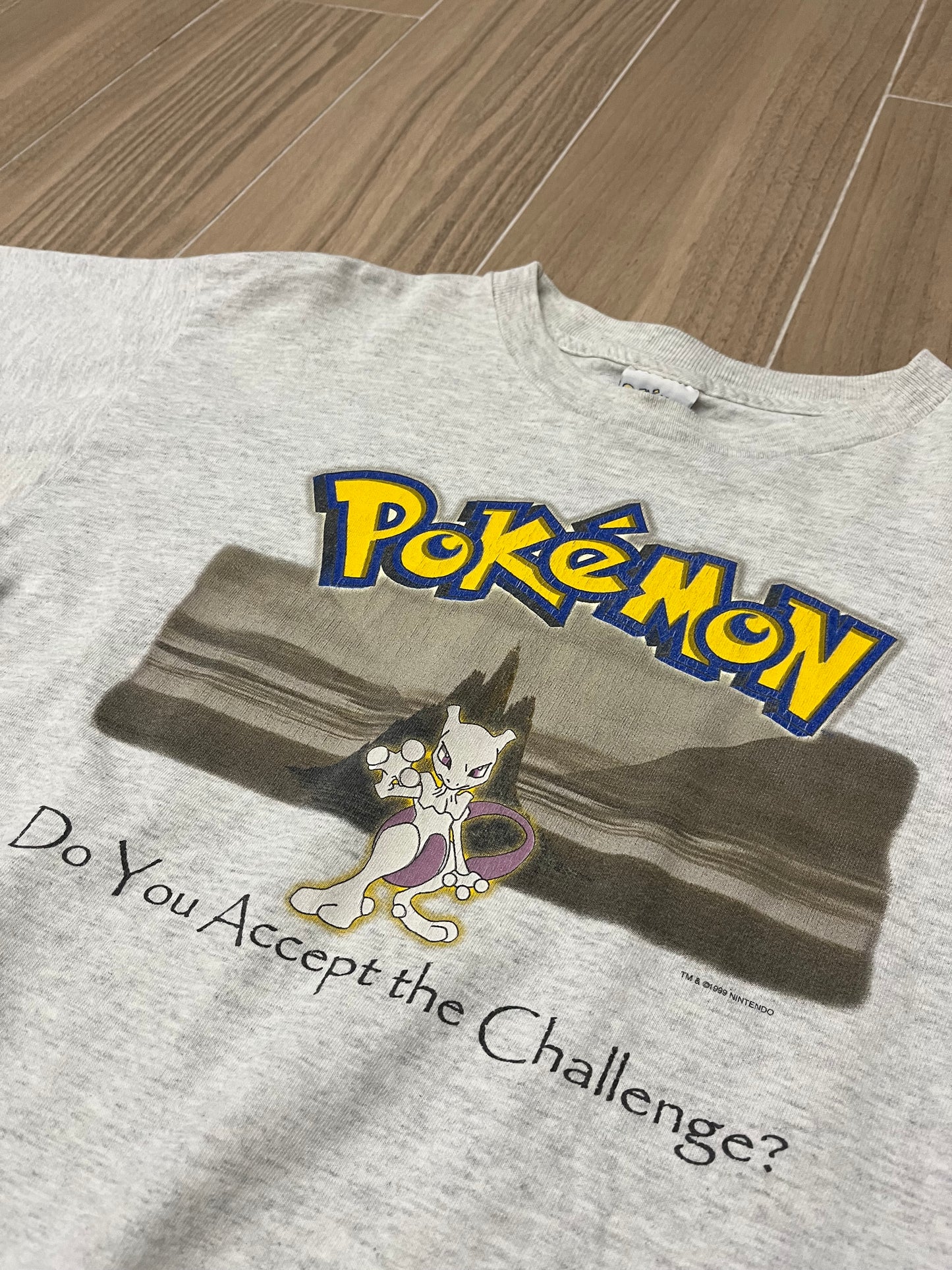 1999 Pokémon Mewtwo „Do You Accept The Challenge“ Nintendo Vintage T-Shirt