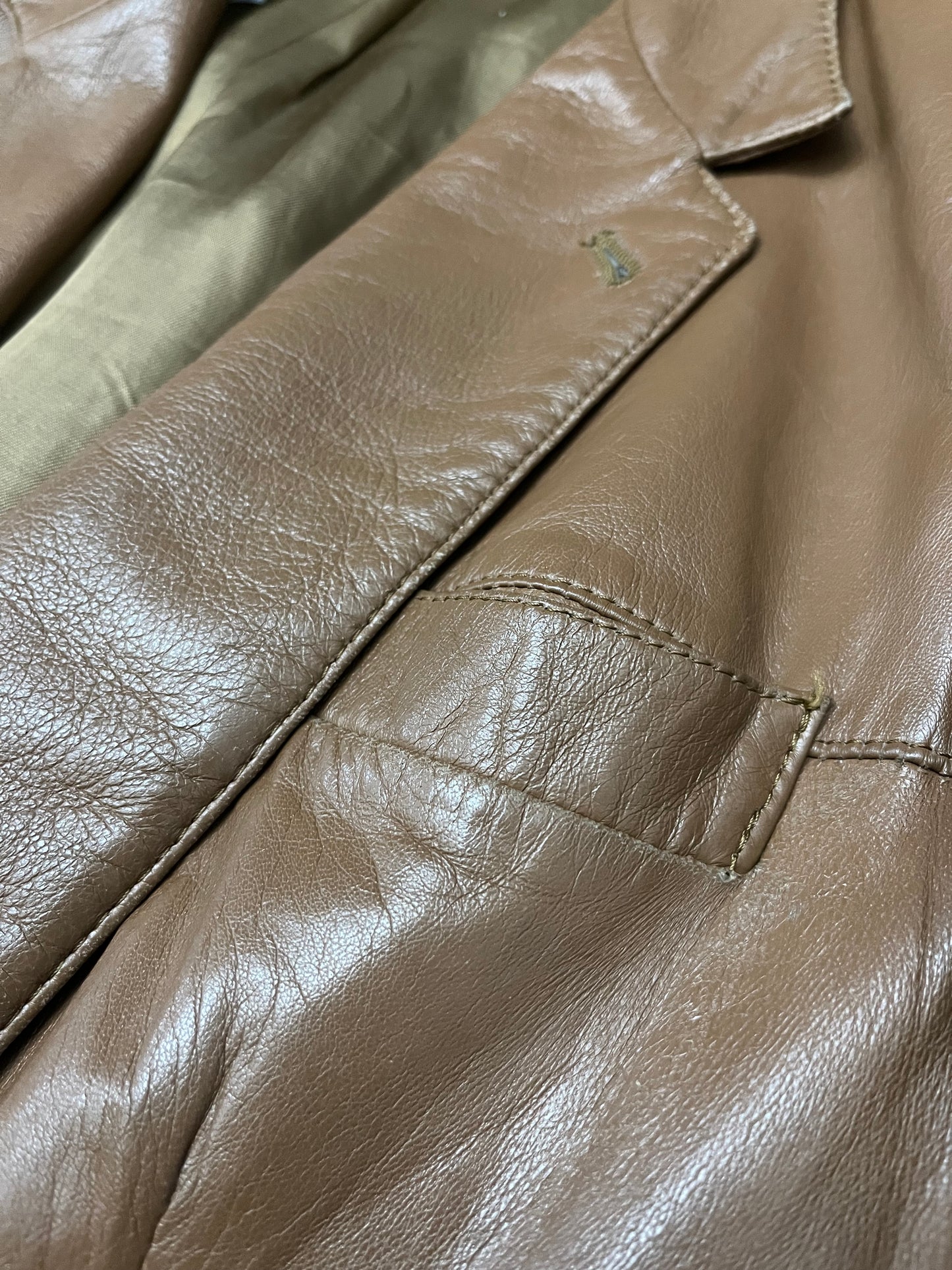 Vintage Leder Mantel